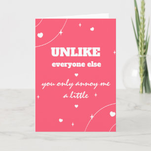 Funny Sarkastisk anti - Alla hjärtans dagtema Rosa Kort