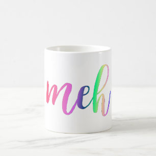 Funny sarkastisk regnbåge, meh typografi kaffemugg