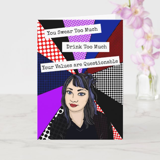 Funny Sarkastisk Vänskap Kort (Orkide)