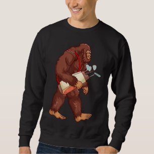 Funny Sasquatch Älskare Golf Gift Bigfoot Golfer G Lång Ärmad Tröja
