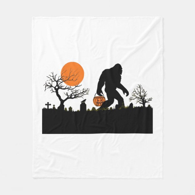 Funny Sasquatch Bigfoot Halloween Costume T-shirt Fleecefilt (Framsidan)