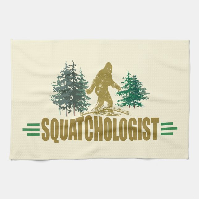 Funny Sasquatch, Bigfoot Kökshandduk (Horisontell)