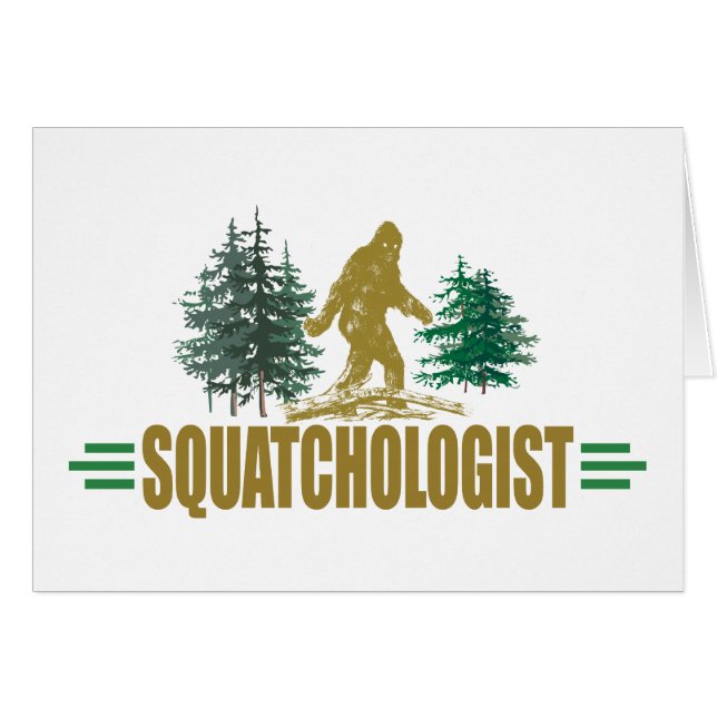 Funny Sasquatch, Squatchin, Squatching, Believer OBS Kort (Framsidan Horizontal)
