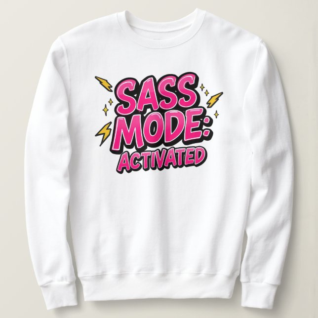 Funny "Sass Mode Activated" Quote T Shirt (Design framsida)