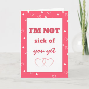 Funny Sassy Anti-Valentines day Theme Rosa Hearts Kort