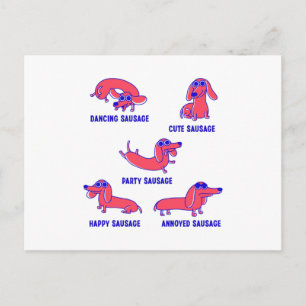 Funny Sause Hund Moods Gift Djurälskare Vykort