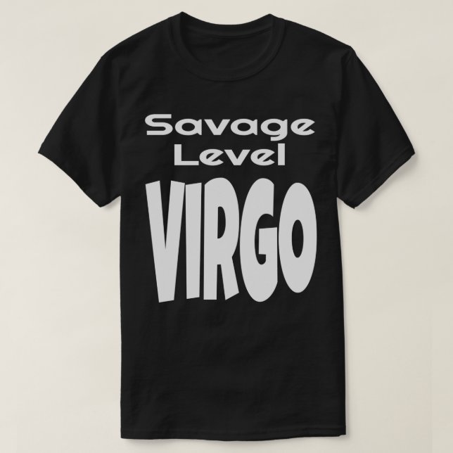 Funny Savage Level Våg Zodiac Sign Astrology Ast T Shirt (Design framsida)