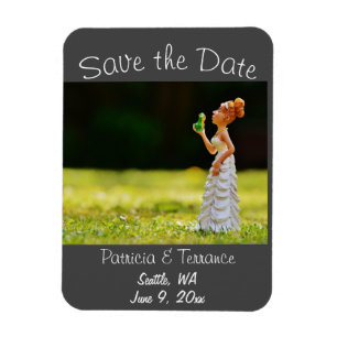Funny Save Date Princess Frog Magnet