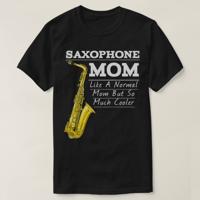 Funny saxiofon Marching Band Mamma T Shirt (Design framsida)
