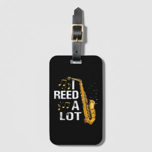 Funny Saxophone Bagagebricka