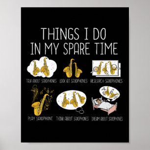 Funny Saxophone Player Gift Manar Jazz Music Poster
