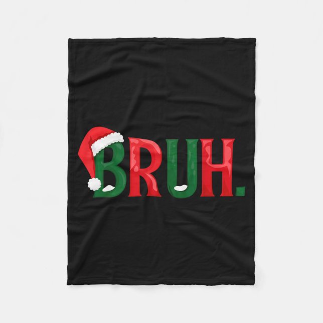 Funny Saying Bruh Meme Matching Teens Boys Men Chr Fleecefilt (Framsidan)