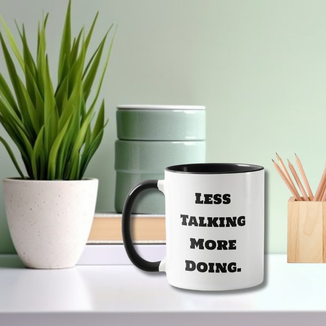 Funny Saying Co-Worker Less Talking More Doing  Mugg (Skapare uppladdad)