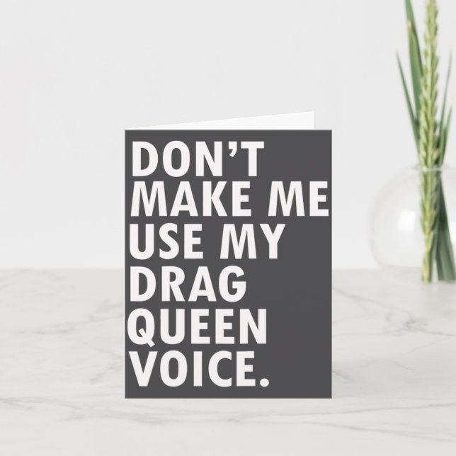 Funny Saying Drag Queen Gag Gift Gay Lgbt Gift  Kort (Framsida)