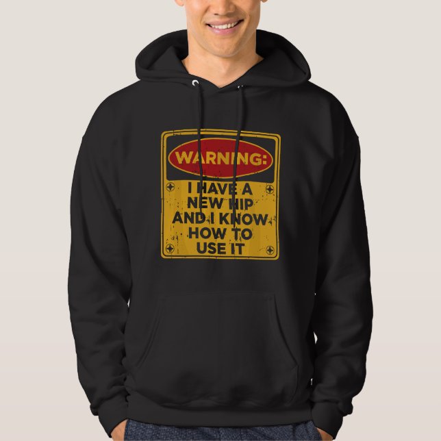 Funny Saying Hip Surgery Recovery Gift Hip Replace Hoodie (Framsida)
