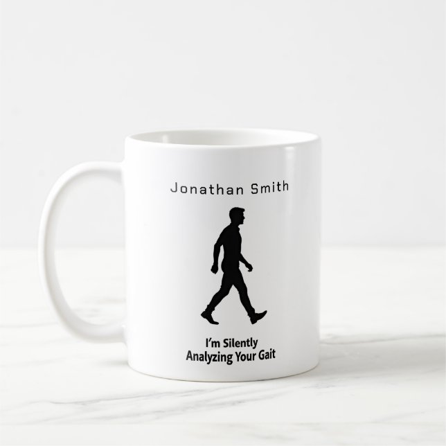 Funny Saying Walking Graphic Physical Therapy Gift Kaffemugg (Vänster)