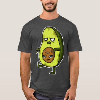 Funny Scary Avocado Slice Monster Organic Food Hea T Shirt