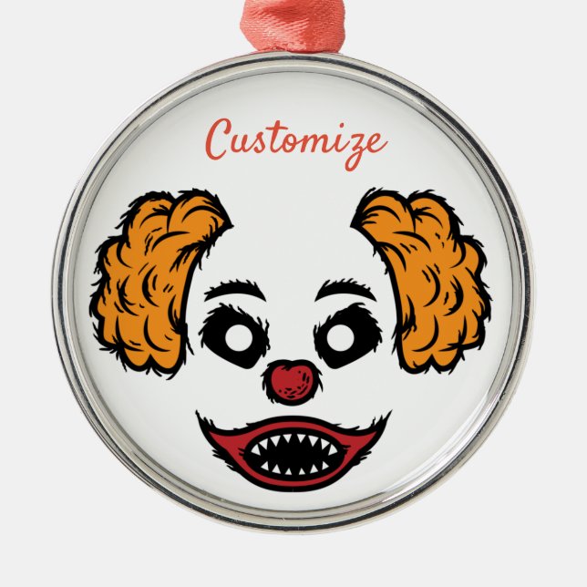 Funny Scary Clown Thunder_Cove Julgransprydnad Metall (Framsidan)
