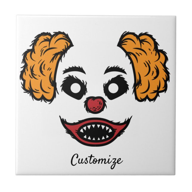 Funny Scary Clown Thunder_Cove Kakelplatta (Framsidan)
