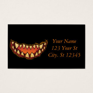 Funny Scary Jack O'lantern Thunder_Cove Visitkort