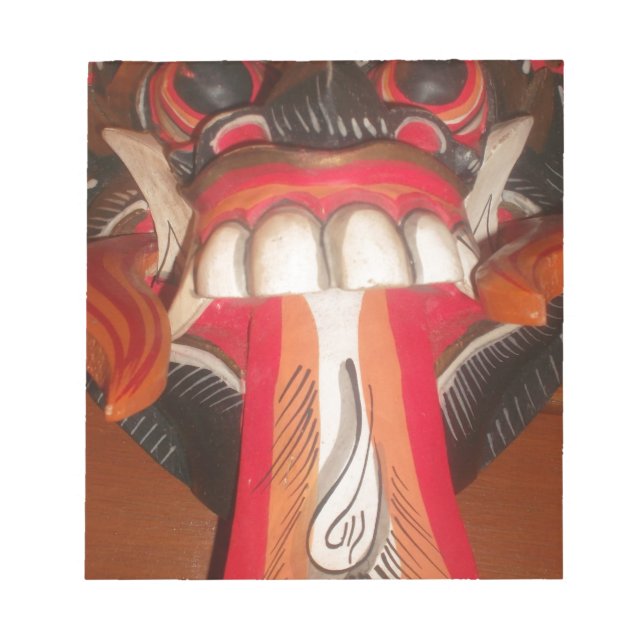 Funny Scary Konstig Tunga Halloween-mask Anteckningsblock (Framsida)