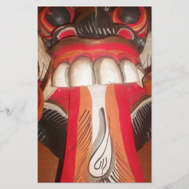 Funny Scary Konstig Tunga Halloween-mask Brevpapper (Framsida)