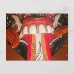 Funny Scary Konstig Tunga Halloween-mask Vykort