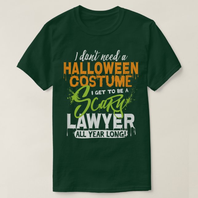 Funny Scary Lawyer Halloween Costume 2824 T Shirt (Design framsida)
