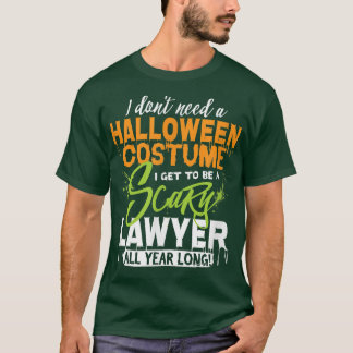 Funny Scary Lawyer Halloween Costume 2824 T Shirt