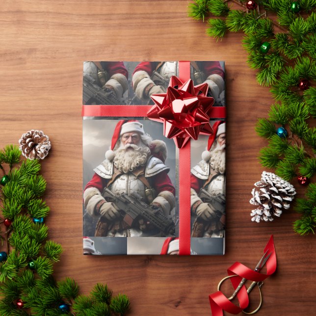Funny Scary Santa Naughty List Presentpapper (Julgåva)