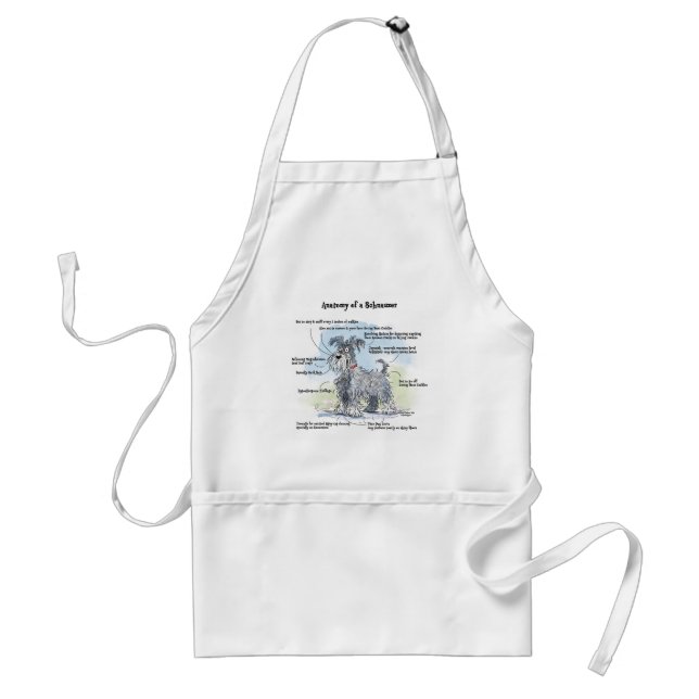 Funny Schnauzer Apron Förkläde (Framsidan)