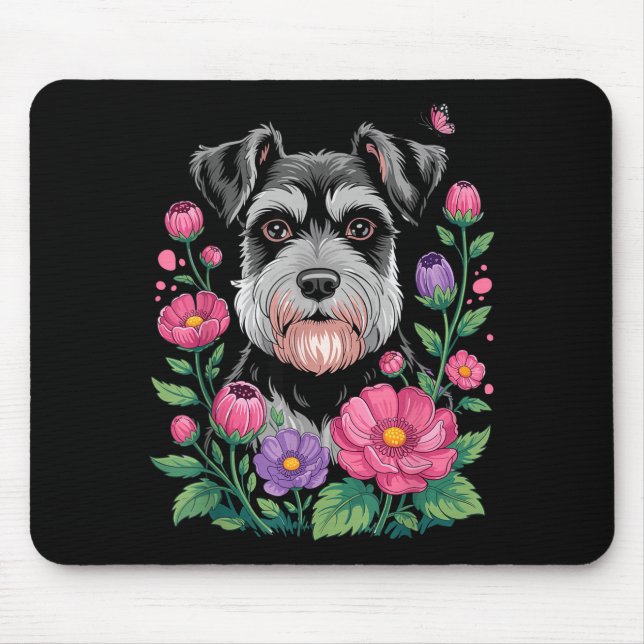 Funny Schnauzer Art For Women Schnauzer Dog Lover  Musmatta (Framsidan)