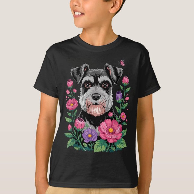 Funny Schnauzer Art For Women Schnauzer Dog Lover  T Shirt (Framsida)