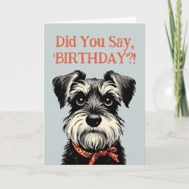 Funny Schnauzer Birthday Greetings-kort Kort