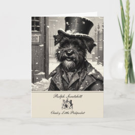 Funny Schnauzer Dickens julhälsningskort Kort