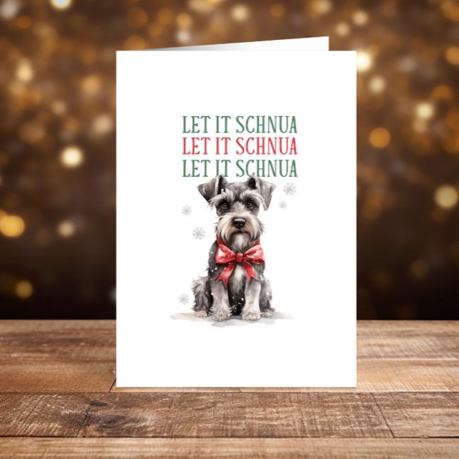 Funny Schnauzer Hund jul Glad helg (Skapare uppladdad)
