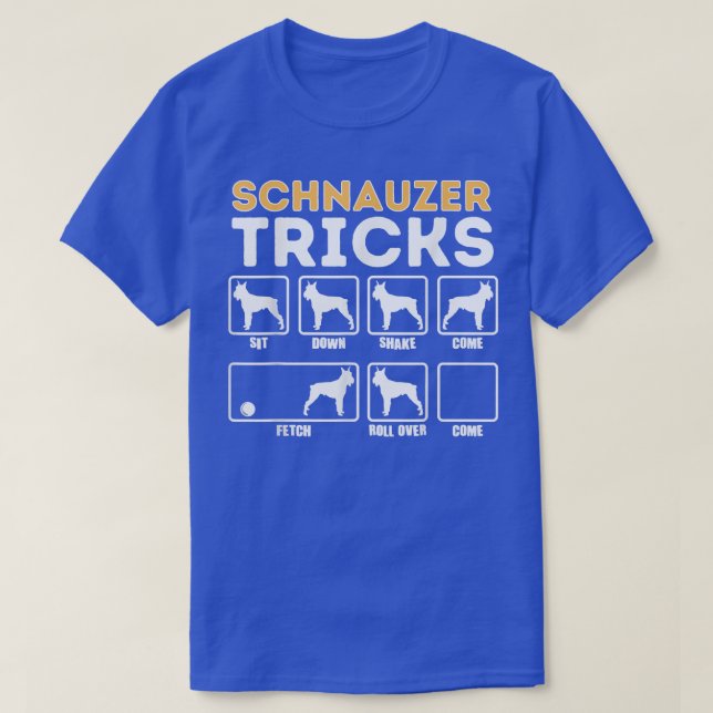Funny Schnauzer Hund Tricks Sarcastic Hundägare T Shirt (Design framsida)