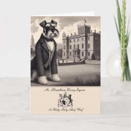 Funny Schnauzer Jane Austen Hälsning Card Kort
