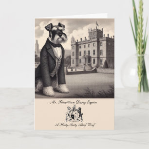 Funny Schnauzer Jane Austen Hälsning Card Kort