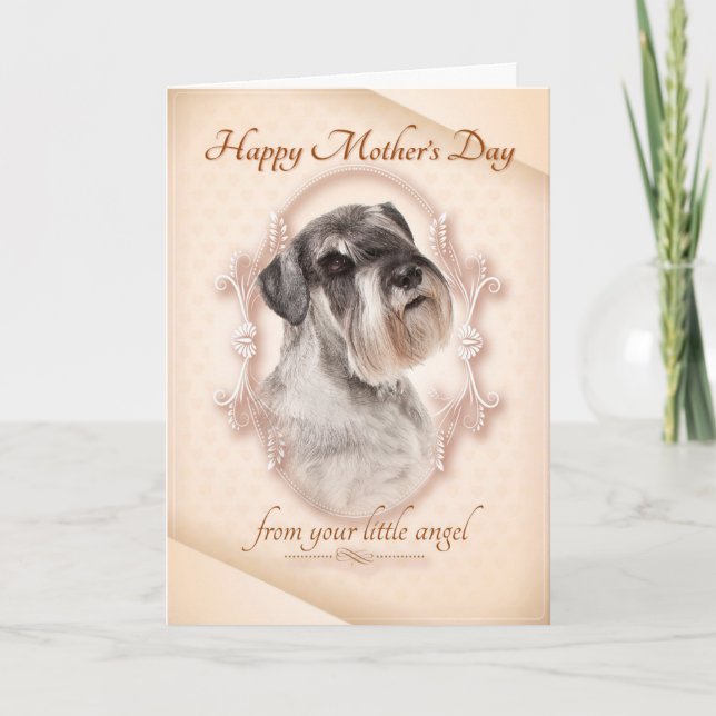 Funny Schnauzer Mors dag Card Kort (Framsida)