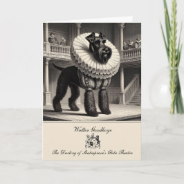 Funny Schnauzer Shakespeare Foleting Card Kort