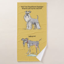 Funny Schnauzer Towel
