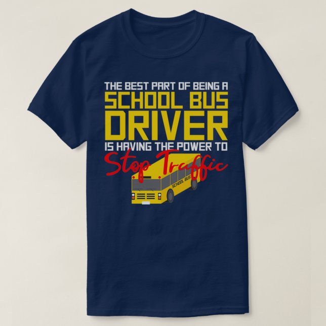 Funny School Buss Driver 19 T Shirt (Design framsida)