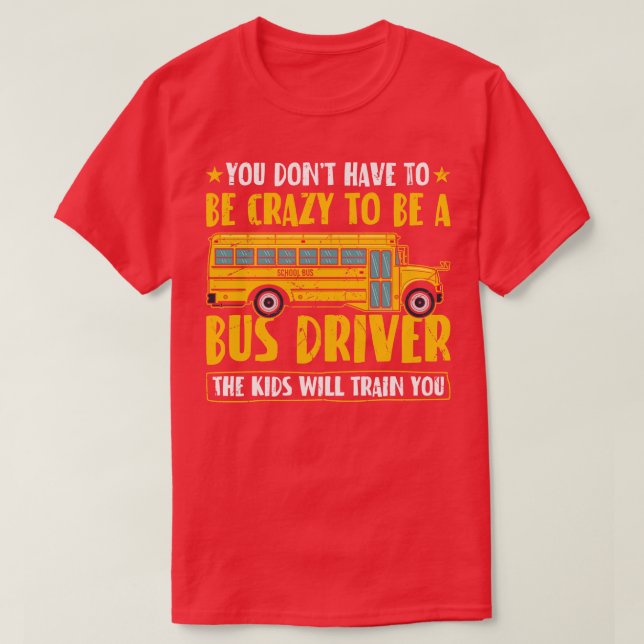 Funny School Buss Driver 1 T Shirt (Design framsida)