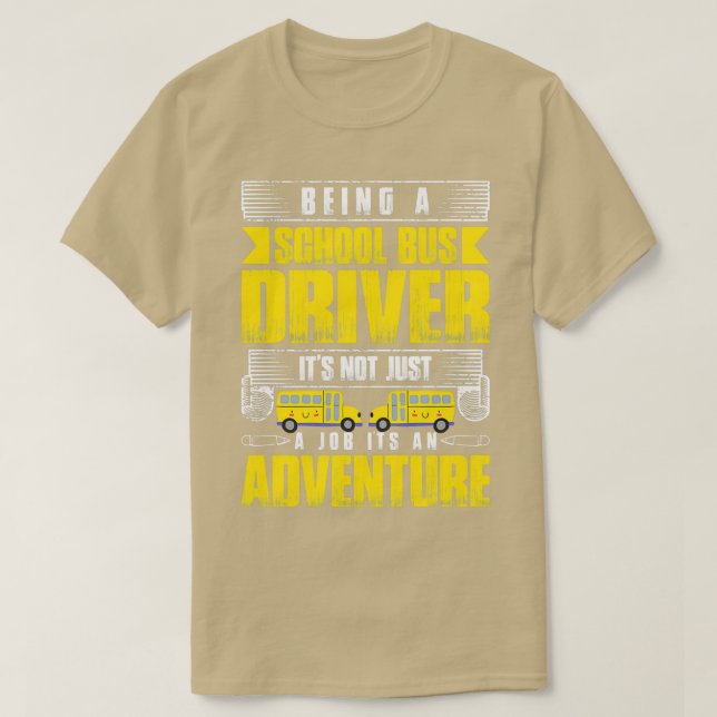 Funny School Buss Driver 5 T Shirt (Design framsida)