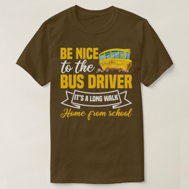Funny School Buss Driver 6 T Shirt (Design framsida)