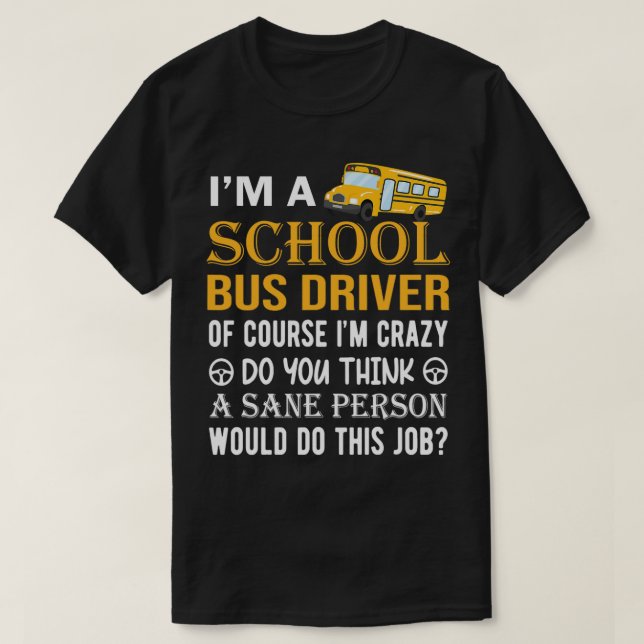 Funny School Buss Driver Back to school T Shirt (Design framsida)