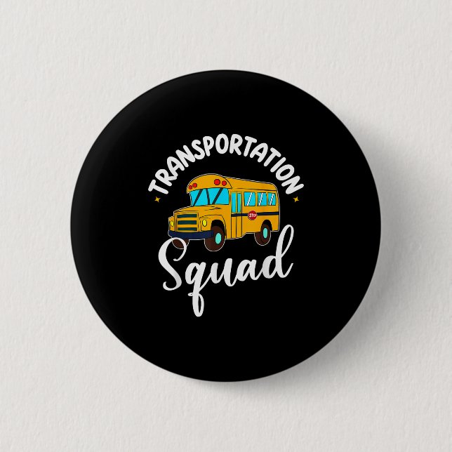 Funny School Buss Driver Back to school Transporta Knapp (Framsida)