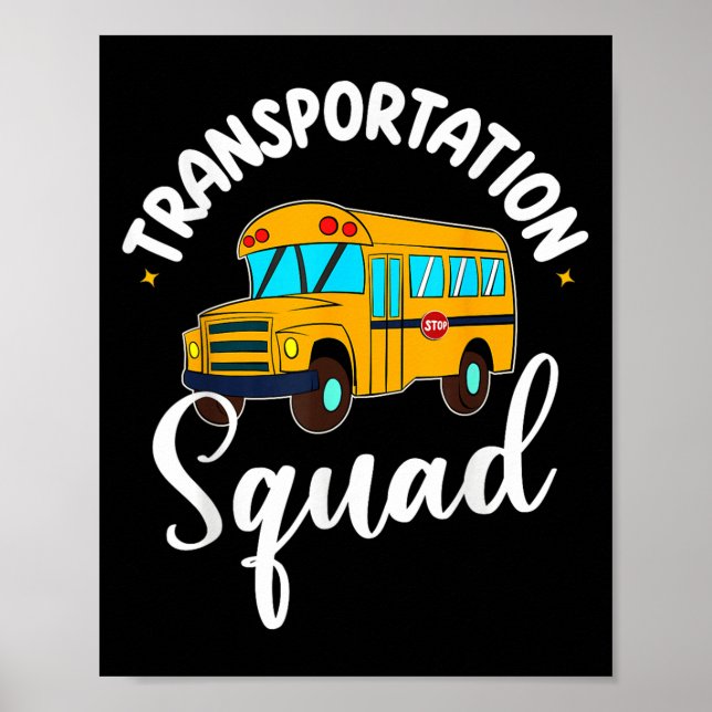 Funny School Buss Driver Back to school Transporta Poster (Framsidan)