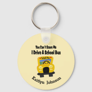 Funny School Buss Driver Nyckelring